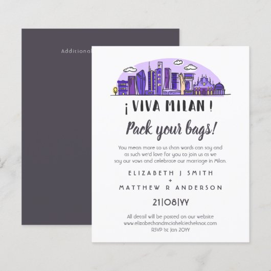 MILAN Skyline Hochzeitshilfegudget (Vorne/Hinten)