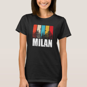 Milan Skyline Retro Italien aus Norditalien Mailan T-Shirt