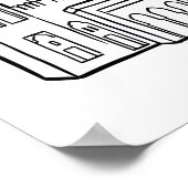 Milan Skyline Wall Art - Graphic Poster Style with (Ecke)