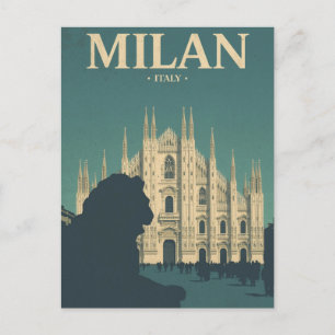Milaner Dom Vintage-Reise Kunst Postkarte