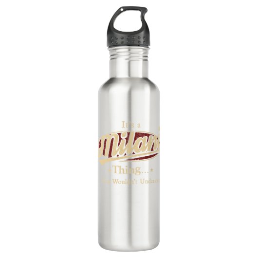 Milani-Wasserflasche, Milani-Wasserflasche Edelstahlflasche (Vorderseite)