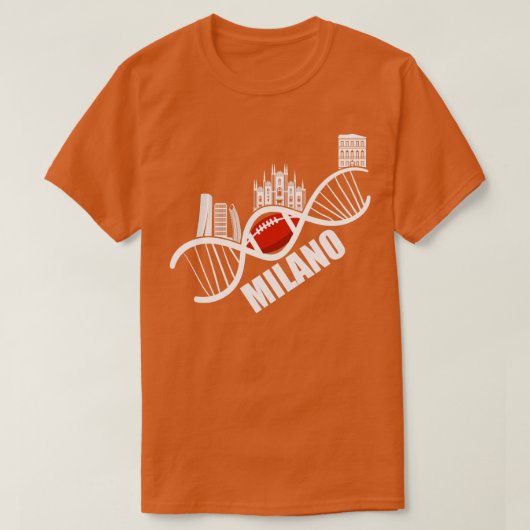 Milano American Football Skyline Italy Gift class T-Shirt (Design vorne)