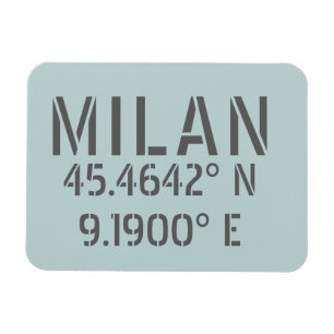 Milano Breiten und Länge Magnet