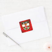Milano Flag Quadratischer Aufkleber (Umschlag)