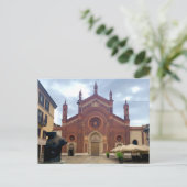 Milano, Italien - alte Kirche, rote Ziegelsteine Postkarte (Stehend Vorderseite)
