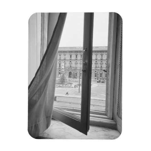 Milano Italien, Aussicht vom Opernfenster La Scala Magnet (Vertikal)