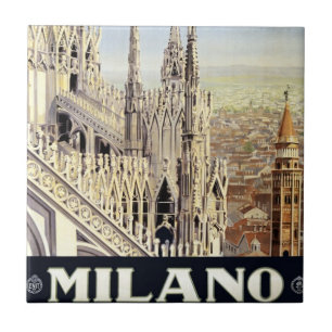 Milano Italien Gotische Kathedrale Duomo Vintage Fliese