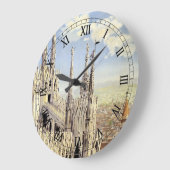 Milano Italien Gotische Kathedrale Duomo Vintage Große Wanduhr (Winkel)