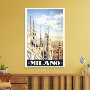 Milano Italien Gotische Kathedrale Duomo Vintage Leinwanddruck