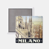 Milano Italien Gotische Kathedrale Duomo Vintage Magnet (Vorderseite/Rückseite)