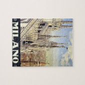 Milano Italien Gotische Kathedrale Duomo Vintage Puzzle (Horizontal)