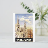 Milano Italien Vintage Reise Postkarte (Stehend Vorderseite)