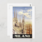 Milano Italien Vintage Reise Postkarte (Vorne/Hinten)