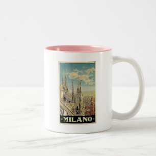 Milano Mailand Italien Vintage-Reise Zweifarbig Ka Zweifarbige Tasse