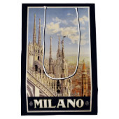 Milano Mailand Italien Vintage Reisegeschenktasche Mittlere Geschenktüte (Rückseite)