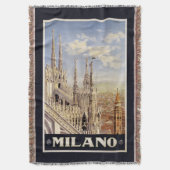 Milano (Mailand): Vintage-Reise-Decke Decke (Vorderseite Vertikal)