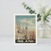 Milano Milano Italien Vintage Travel Postkarte (Stehend Vorderseite)