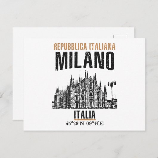 Milano Postkarte (Vorne/Hinten)