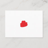Milano Red, Rose Madder Herzdesign Platzkarte (Rückseite)