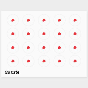 Milano Red, Rose Madder Herzdesign Sticker