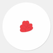 Milano Red, Rose Madder Herzdesign Sticker (Vorderseite)
