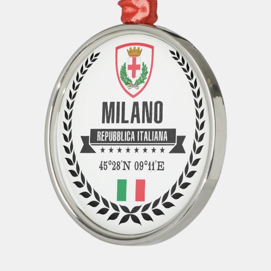 Milano Silbernes Ornament (Links)