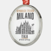 Milano Silbernes Ornament (Links)