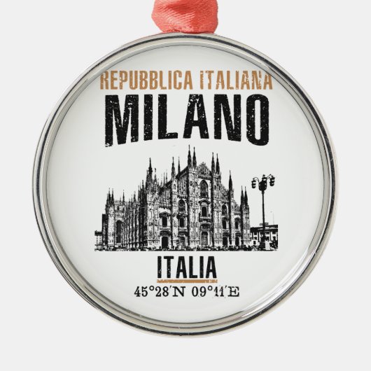 Milano Silbernes Ornament (Vorne)