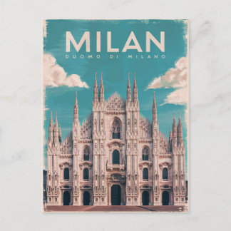 Milano, Wasserfarbe der Mailänder Kathedrale Postkarte