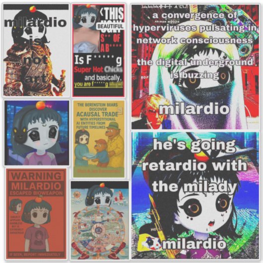 Milardio sticker pack (Vorderseite)