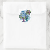 Milasaurus der T-Rex-Aufkleber Quadratischer Aufkleber (Tasche)