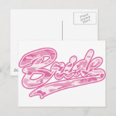 Milatary Pink Bride Camouflage Postkarte (Vorne/Hinten)