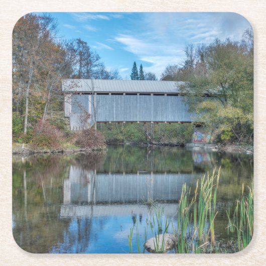 Milby-Brücke Rechteckiger Pappuntersetzer (Vorderseite)