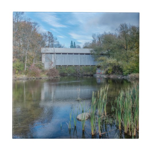 Milby Covered Bridge 2 Fliese (Vorderseite)