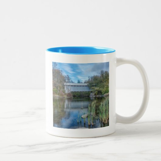 Milby Covered Bridge 2 Zweifarbige Tasse (Rechts)