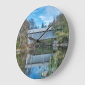 Milby Covered Bridge Große Wanduhr (Winkel)
