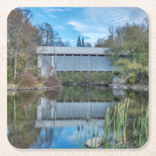 Milby Covered Bridge Rechteckiger Pappuntersetzer
