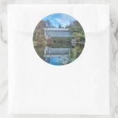 Milby Covered Bridge Runder Aufkleber (Tasche)