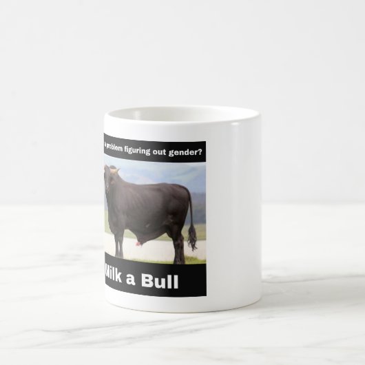 Milch als Stier Kaffeetasse (Mittel)