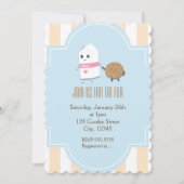 Milch & Cookie Vintage Geburtstagsparty Einladunge Einladung (Rückseite)