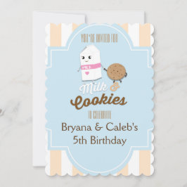 Milch & Cookie Vintage Geburtstagsparty Einladunge Einladung