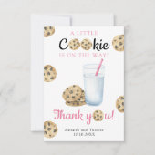 Milch & Cookies Baby-Dusche - Dankeschön Karte (Vorderseite)