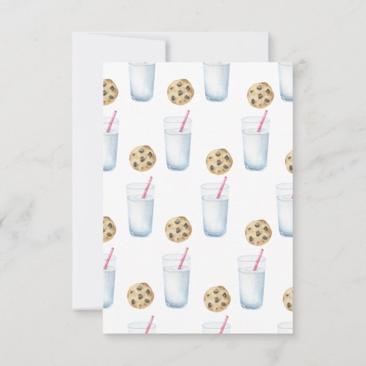 Milch & Cookies Baby-Dusche - Dankeschön Karte (Rückseite)