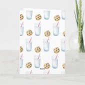 Milch & Cookies Baby-Dusche - Dankeschön Karte (Rückseite)
