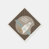 Milch + Cookies Geburtstag - Blau Serviette (Ecke)