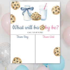 Milch & Cookies Gender offenbaren Boy oder Girl Ch Poster