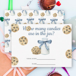 Milch & Cookies Raten Sie, wie viele Bonbons Spiel Begleitkarte
