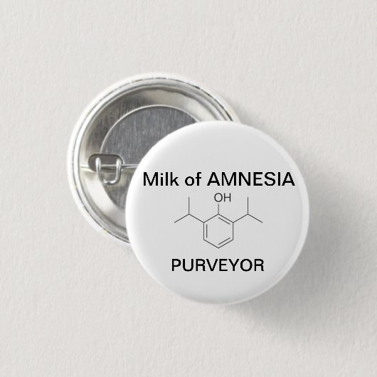 Milch der AMNESIE Button (Vorne & Hinten)