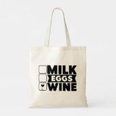 Milch, Eier, Weinbeutel Tragetasche (Rückseite)