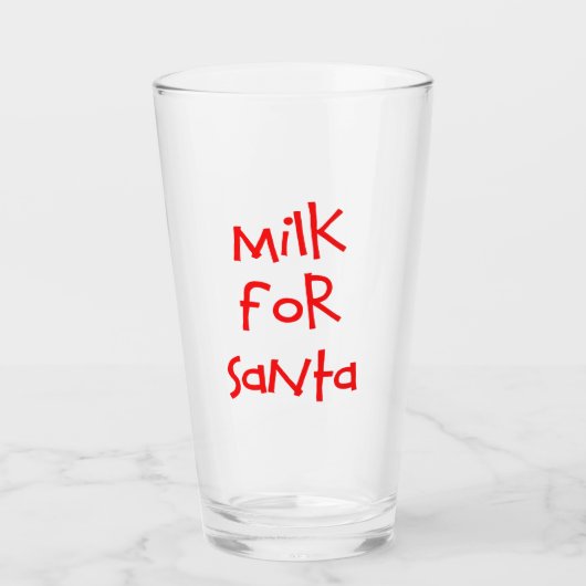 Milch für Santa Glass Glas (Vorderseite)